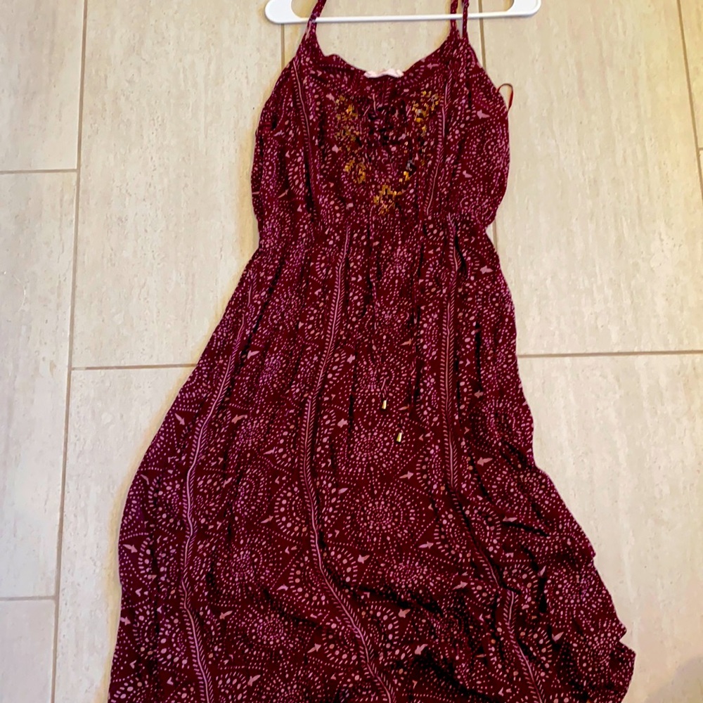 Maroon maxi dress size medium.